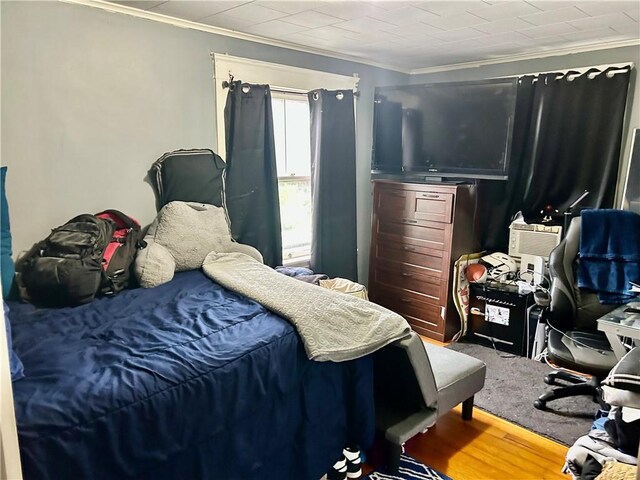 27 Highland St, Cranston, RI 02920 - bedroom with ornamental molding and wood finished floors