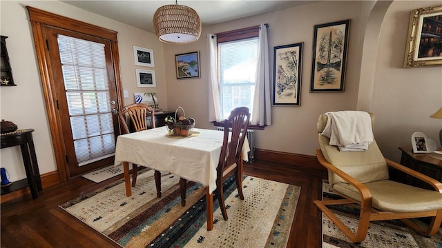 788 Cass Ave, Woonsocket, RI 02895 - dining space featuring baseboards and wood finished floors