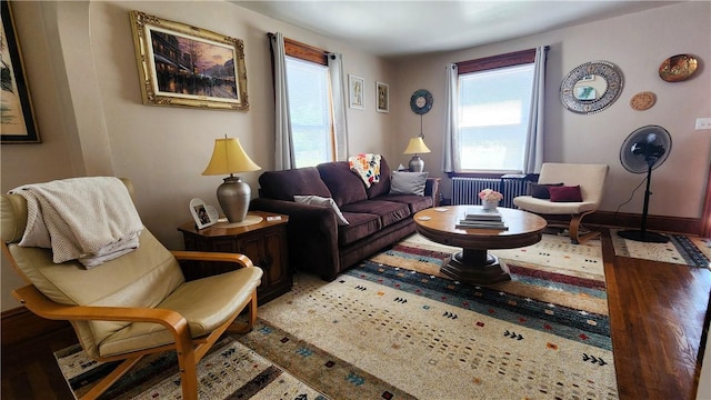 788 Cass Ave, Woonsocket, RI 02895 - living room featuring radiator heating unit and healthy amount of natural light