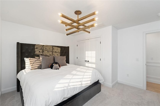 3 Kelsey Eden Way, Cumberland, RI 02864 - bedroom featuring a chandelier, light colored carpet, a closet, and ceiling fan