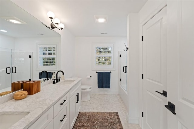3 Kelsey Eden Way, Cumberland, RI 02864 - full bath with plenty of natural light, double vanity, and bath / shower combo with glass door