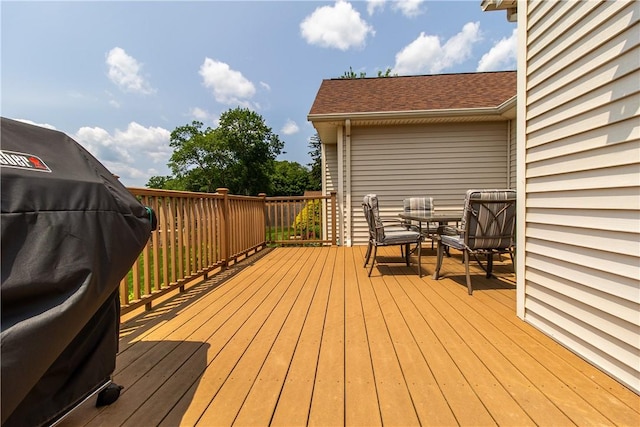 136 Woodward Rd, Providence, RI 02904 - wooden deck featuring outdoor dining space and grilling area