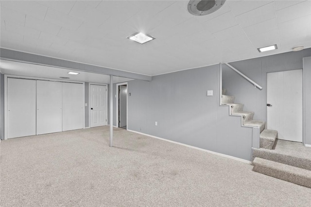 22 Hillcrest Dr, West Warwick, RI 02893 - finished below grade area with stairway and carpet floors
