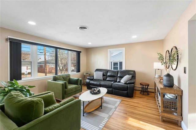 6 Flanders St, Johnston, RI 02919 - living room with light wood-type flooring and recessed lighting