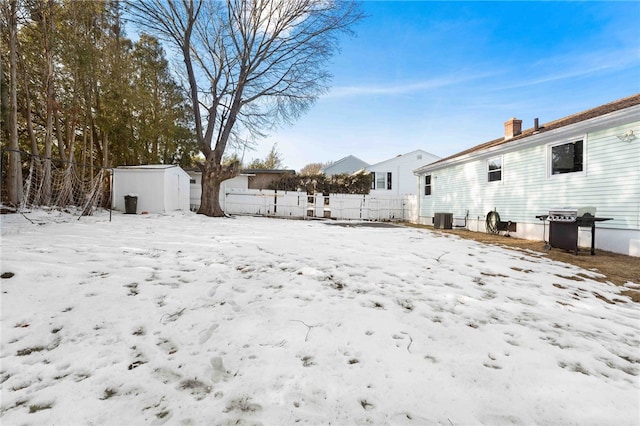 6 Flanders St, Johnston, RI 02919 - yard layered in snow with a shed