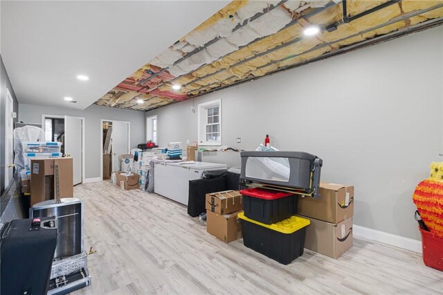 29 Gilcrest Dr, West Warwick, RI 02893 - below grade area featuring light wood-type flooring and recessed lighting