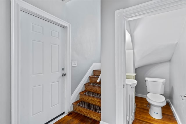 33 Marion Ave, Providence, RI 02905 - stairs featuring wood finished floors