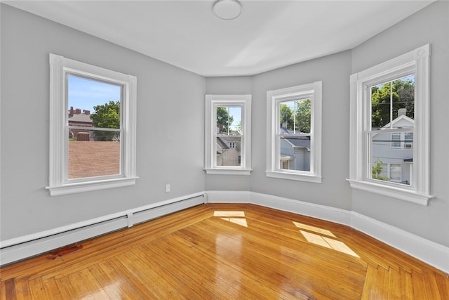 33 Marion Ave, Providence, RI 02905 - spare room featuring a baseboard heating unit and light wood finished floors