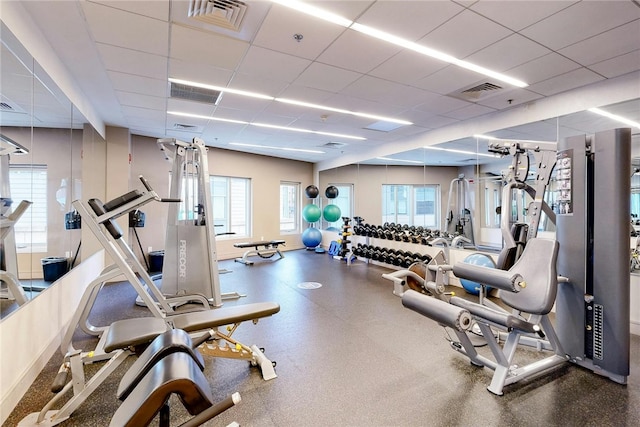 100 Exchange St Unit 1803, Providence, RI 02903 - exercise room featuring a paneled ceiling