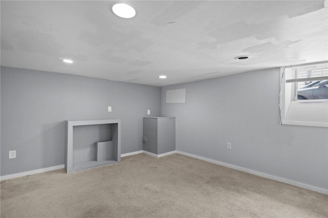 18 Ortoleva Dr, Providence, RI 02909 - below grade area featuring carpet floors and recessed lighting