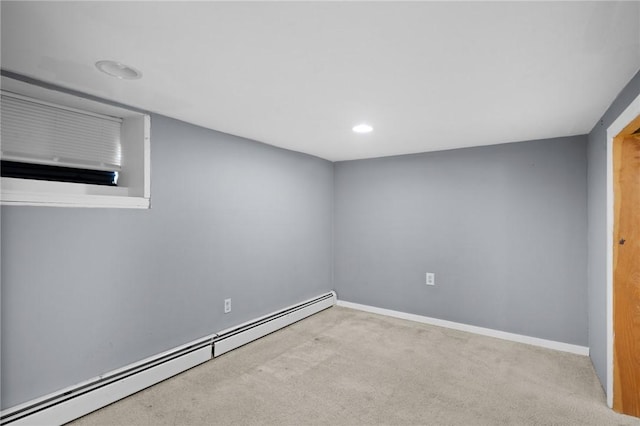 18 Ortoleva Dr, Providence, RI 02909 - carpeted empty room featuring baseboard heating and recessed lighting