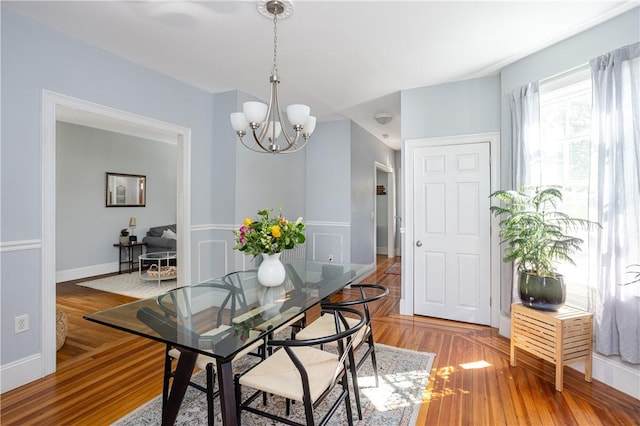 6 Pond Ave, Newport, RI 02840 - dining area featuring a chandelier and light wood-style flooring