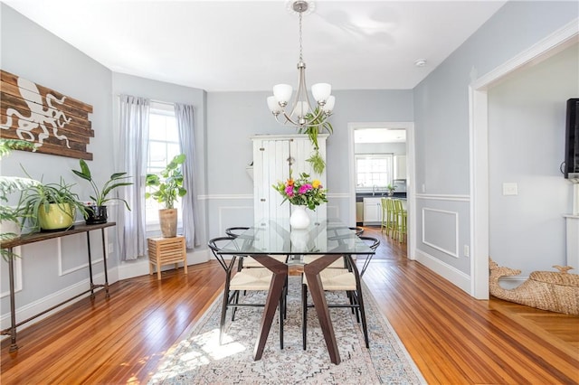 6 Pond Ave, Newport, RI 02840 - dining area featuring a chandelier and wood finished floors
