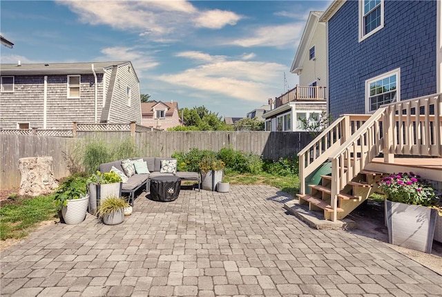 6 Pond Ave, Newport, RI 02840 - fenced backyard featuring outdoor lounge area and a patio