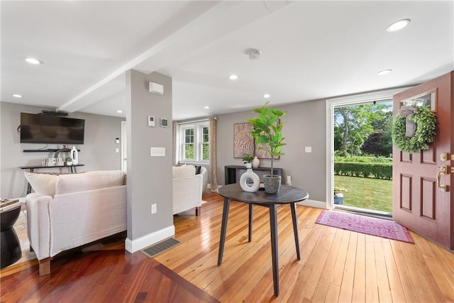 12 Windward Cir, Warwick, RI 02889 - foyer entrance with light wood finished floors and recessed lighting