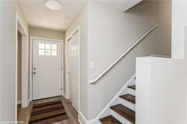 22 T Parker Rd, Foster, RI 02825 - foyer featuring wood finished floors and stairs