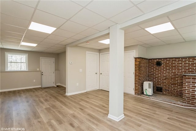 22 T Parker Rd, Foster, RI 02825 - basement with wood finished floors and a drop ceiling