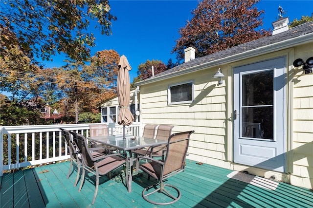 223 Mautucket Rd, South Kingstown, RI 02879 - deck featuring outdoor dining area