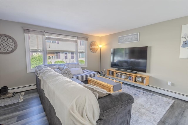 151 Willet Ave Unit 5, East Providence, RI 02915 - living room with baseboard heating and wood finished floors