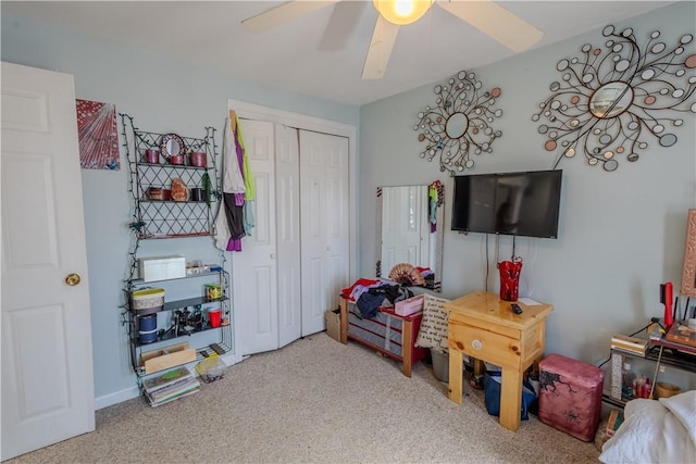151 Willet Ave Unit 5, East Providence, RI 02915 - carpeted bedroom with a closet and ceiling fan