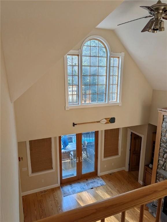 56 Ocean Ridge Dr, Charlestown, RI 02813 - bonus room featuring wood finished floors, ceiling fan, and high vaulted ceiling