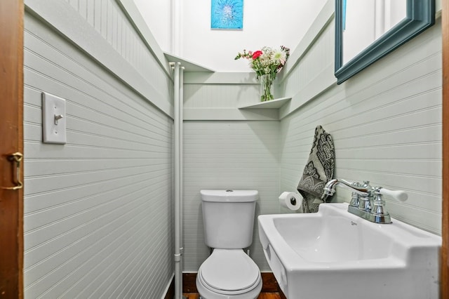 32 Thurston Ave Unit A, Newport, RI 02840 - bathroom with a sink and wood walls
