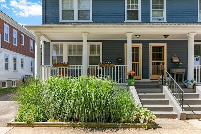 32 Thurston Ave Unit A, Newport, RI 02840 - doorway to property featuring covered porch