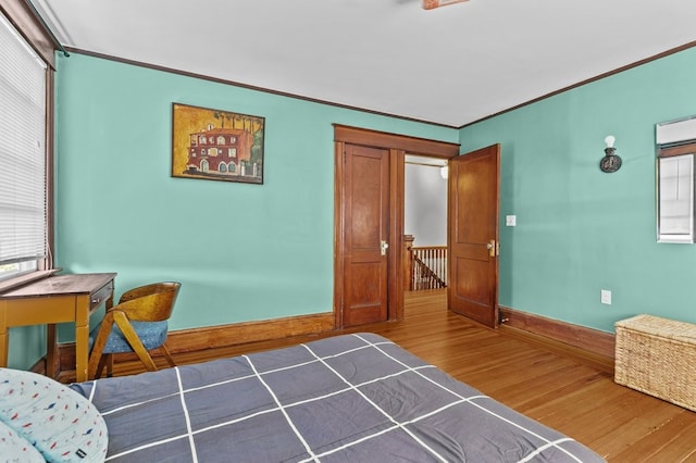 32 Thurston Ave Unit A, Newport, RI 02840 - bedroom featuring wood finished floors and crown molding