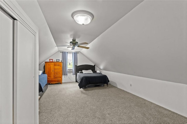 8 Anthony Rd, Foster, RI 02825 - carpeted bedroom featuring lofted ceiling and ceiling fan