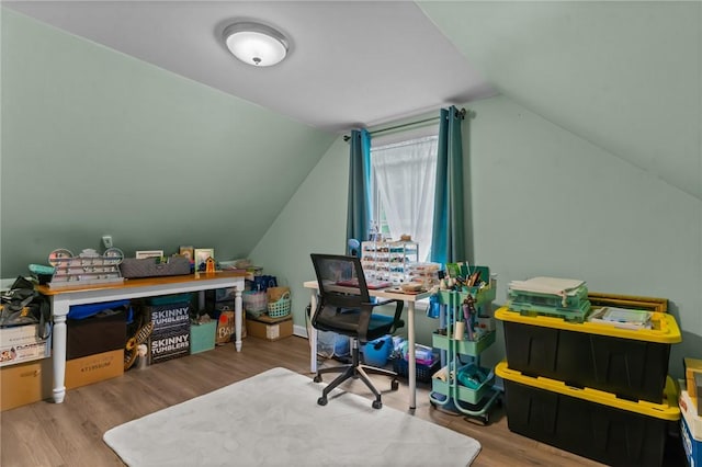 8 Anthony Rd, Foster, RI 02825 - home office featuring wood finished floors and vaulted ceiling