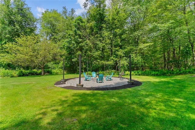 8 Anthony Rd, Foster, RI 02825 - view of green lawn with a patio area