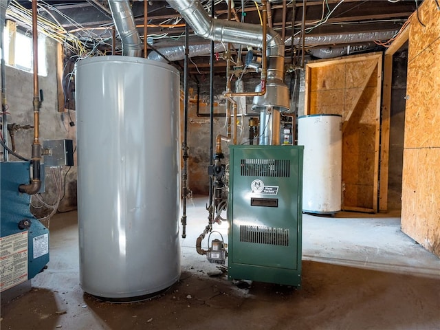 65 Lancaster St Unit 1, Providence, RI 02906 - utility room with water heater, gas water heater, and a heating unit