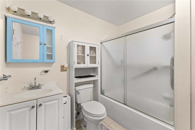 21 Cypress Ave, Tiverton, RI 02878 - bathroom with vanity, bath / shower combo with glass door, and tile patterned flooring
