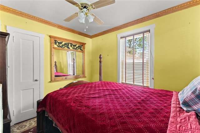 21 Cypress Ave, Tiverton, RI 02878 - bedroom featuring ornamental molding and a ceiling fan