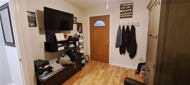 26 Morton Ave, Johnston, RI 02919 - foyer featuring light wood-type flooring and baseboards