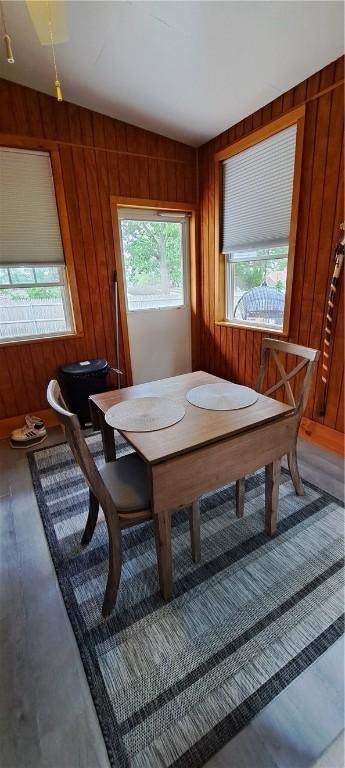 26 Morton Ave, Johnston, RI 02919 - dining space featuring plenty of natural light and wooden walls