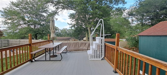 26 Morton Ave, Johnston, RI 02919 - wooden terrace featuring a fenced backyard and view of scattered trees