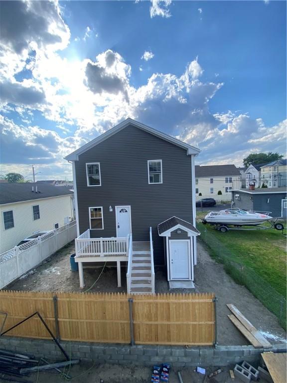 4 Halton St, Providence, RI 02907 - back of house with a deck