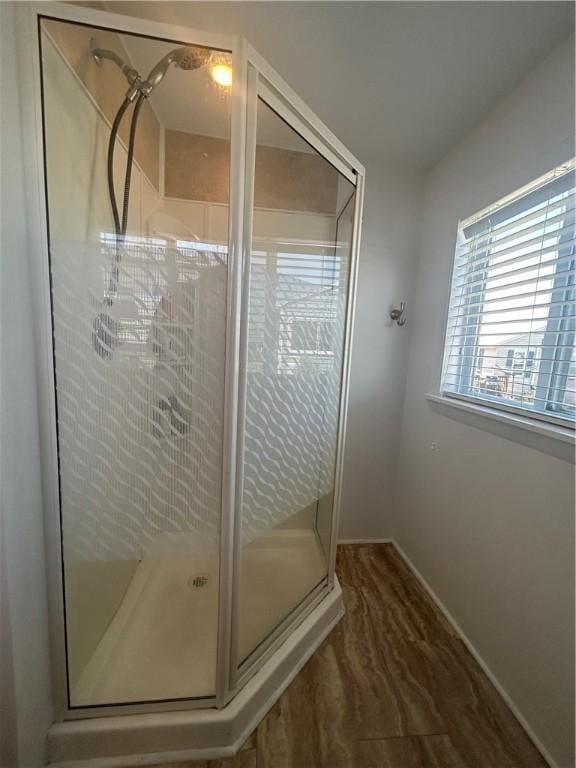 854 Matunuck Beach Rd, South Kingstown, RI 02879 - bathroom featuring a shower stall and baseboards