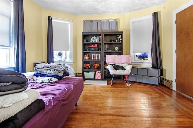 11 Branch Ave, Cranston, RI 02910 - bedroom with multiple windows, hardwood / wood-style floors, and a baseboard radiator