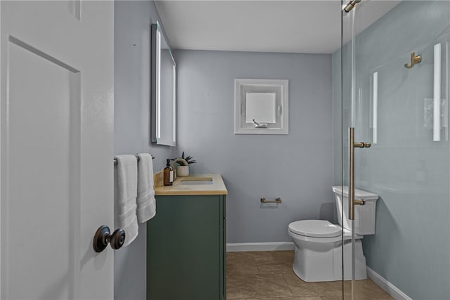 212 Round Pond Rd, Little Compton, RI 02837 - bathroom with vanity, a shower, and tile patterned floors