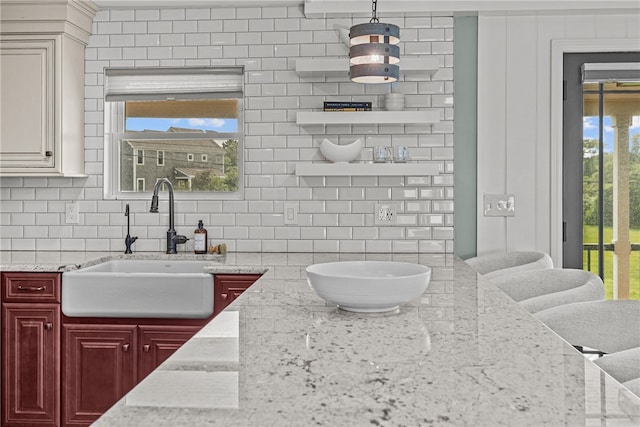 212 Round Pond Rd, Little Compton, RI 02837 - bathroom featuring backsplash and vanity