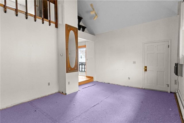 129 Academy Ave, Providence, RI 02908 - unfurnished room with vaulted ceiling