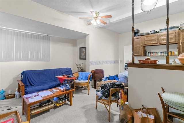 129 Academy Ave, Providence, RI 02908 - sitting room with carpet and ceiling fan