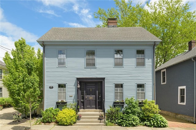 47 Second St, Newport, RI 02840 - view of front of house with a chimney and entry steps