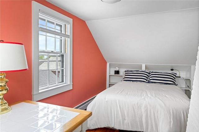 47 Second St, Newport, RI 02840 - bedroom featuring vaulted ceiling and a baseboard heating unit