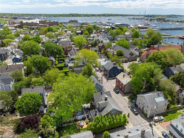 47 Second St, Newport, RI 02840 - aerial perspective of suburban area featuring a large body of water