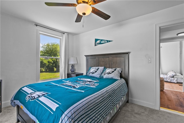 93 E Main Rd, Portsmouth, RI 02871 - carpeted bedroom featuring baseboards and ceiling fan
