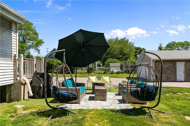 93 E Main Rd, Portsmouth, RI 02871 - view of yard featuring outdoor lounge area and a patio