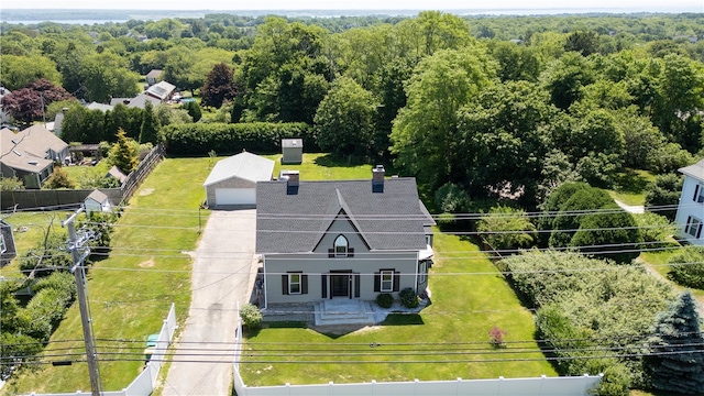 93 E Main Rd, Portsmouth, RI 02871 - view from above of property featuring a heavily wooded area